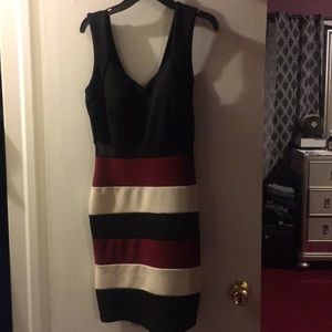 Dress black, nude & burgundy used once